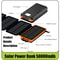 Solar Power Bank with Folding Panels Portable Outdoor Charger for Camping & Travel