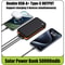 Solar Power Bank with Folding Panels Portable Outdoor Charger for Camping & Travel