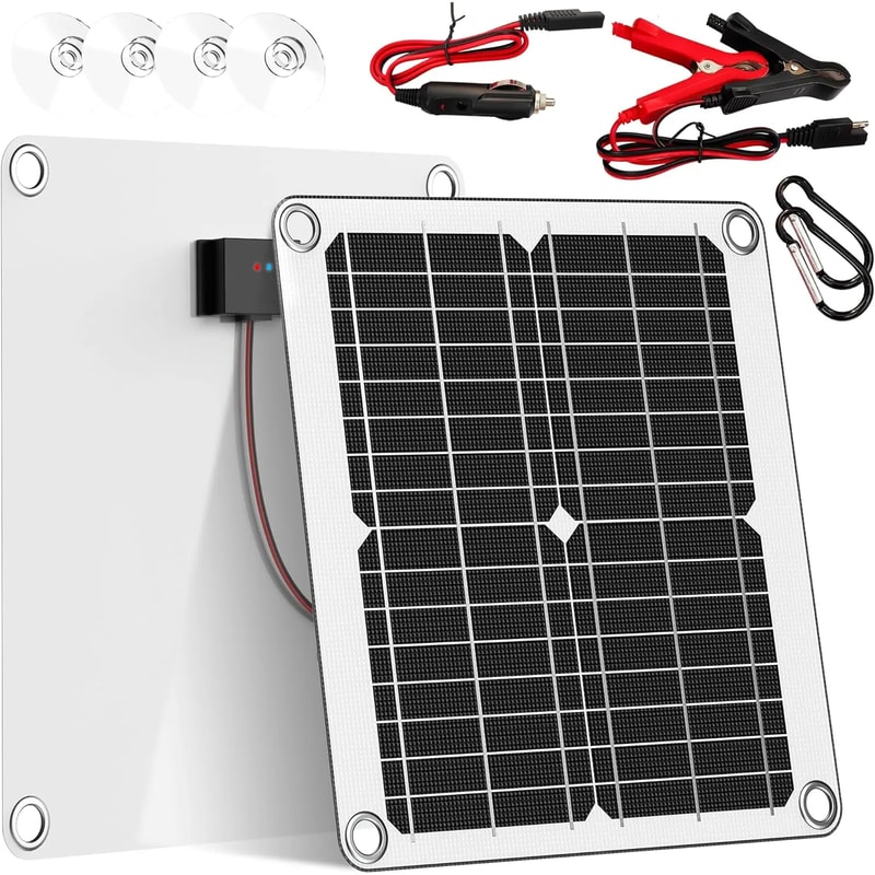Portable Waterproof Solar Panel Kit with MPPT Controller for RV, Car & Boat