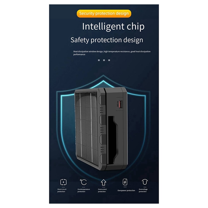 Outdoor Slot Solar Battery Charger with USB C Portable Power Bank Outdoor Charger