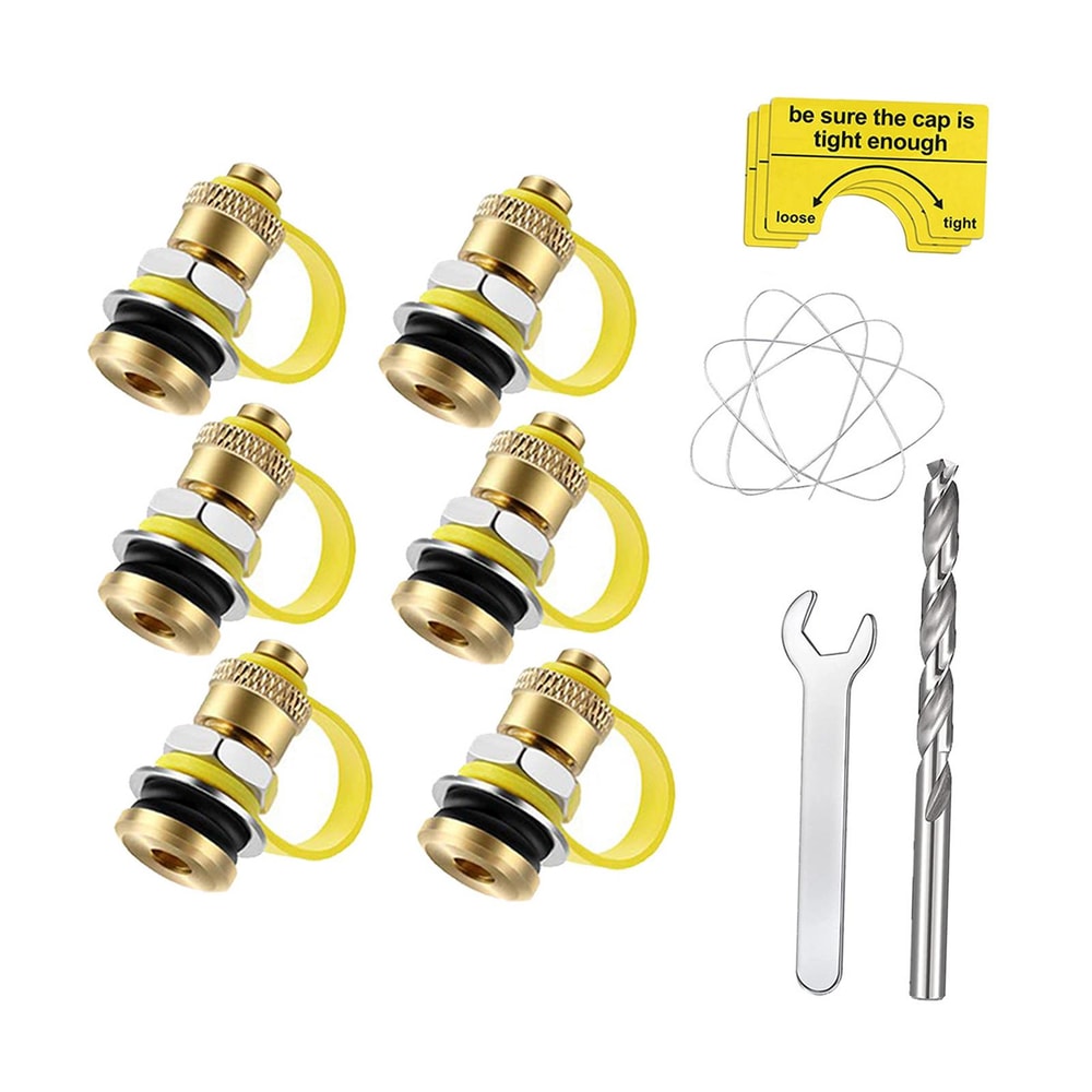 Universal Gas Can Vent Caps Kit for Faster Fuel Flow 6 Pack Fuel Can Vent Valve Set