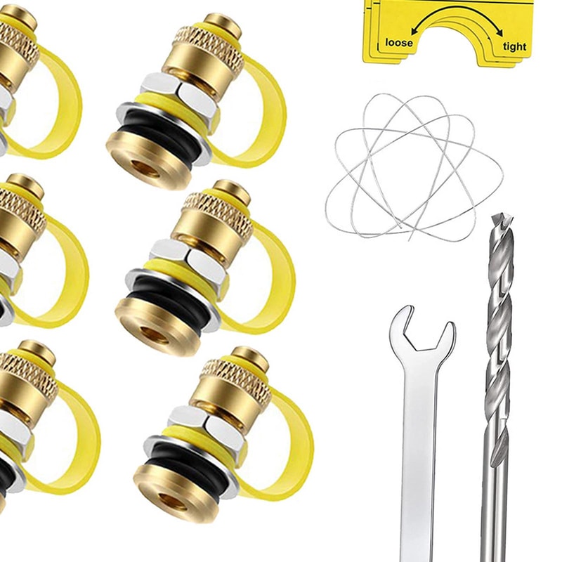 Universal Gas Can Vent Caps Kit for Faster Fuel Flow 6 Pack Fuel Can Vent Valve Set