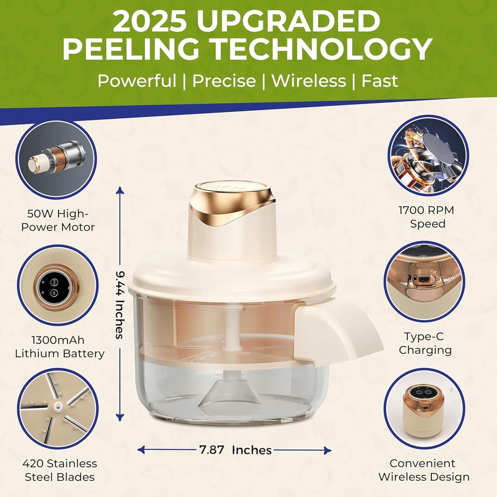 Electric Garlic Peeler & Grape Peeler Machine for Small Fruits and Cherry Tomatoes