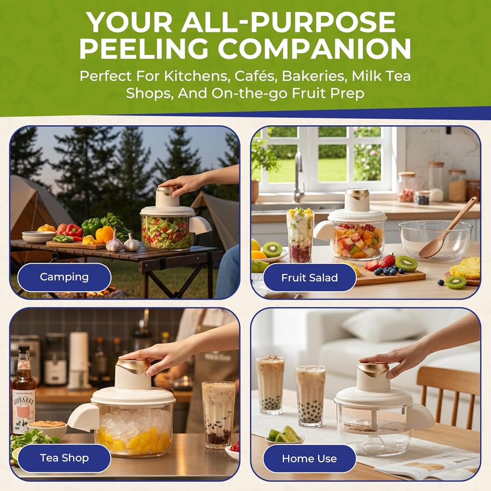 Electric Garlic Peeler & Grape Peeler Machine for Small Fruits and Cherry Tomatoes