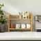 Coffee Station Organizer With Bamboo Mug Holder Kitchen Counter Shelf 4