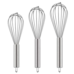 premium stainless steel whisk set pack balloon kitchen whisks for baking & cooking