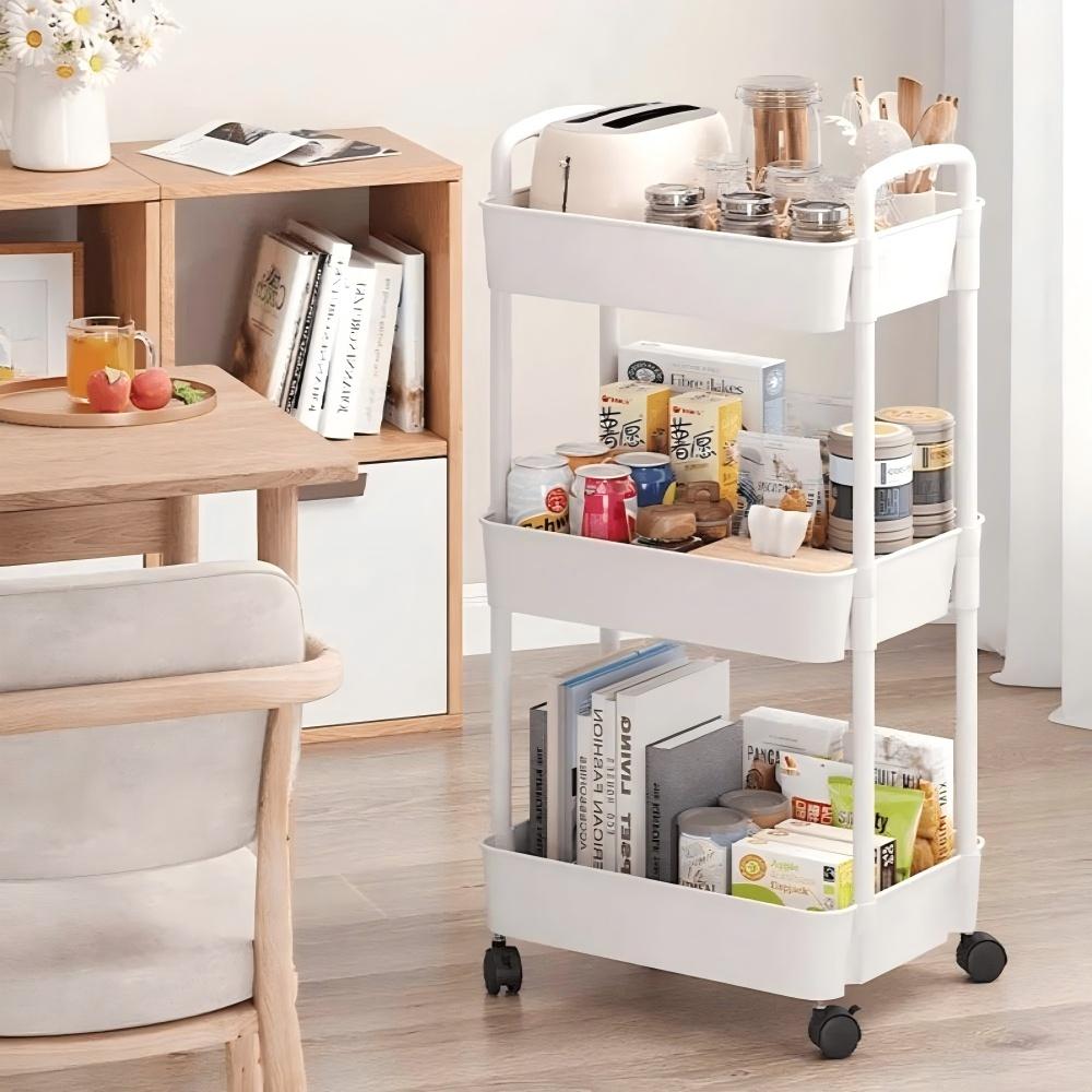 Tier Rolling Kitchen Storage Cart with Wheels Slim Multi Purpose Storage Rack Organizer