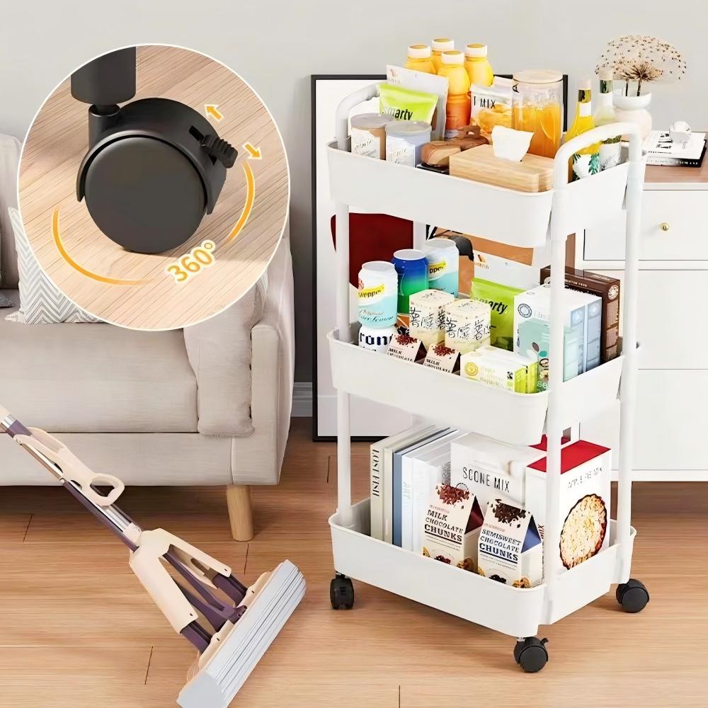Tier Rolling Kitchen Storage Cart with Wheels Slim Multi Purpose Storage Rack Organizer