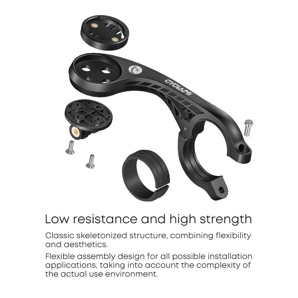 Bike Computer Mount with GPS and Light Holder for Garmin and Cycling Devices