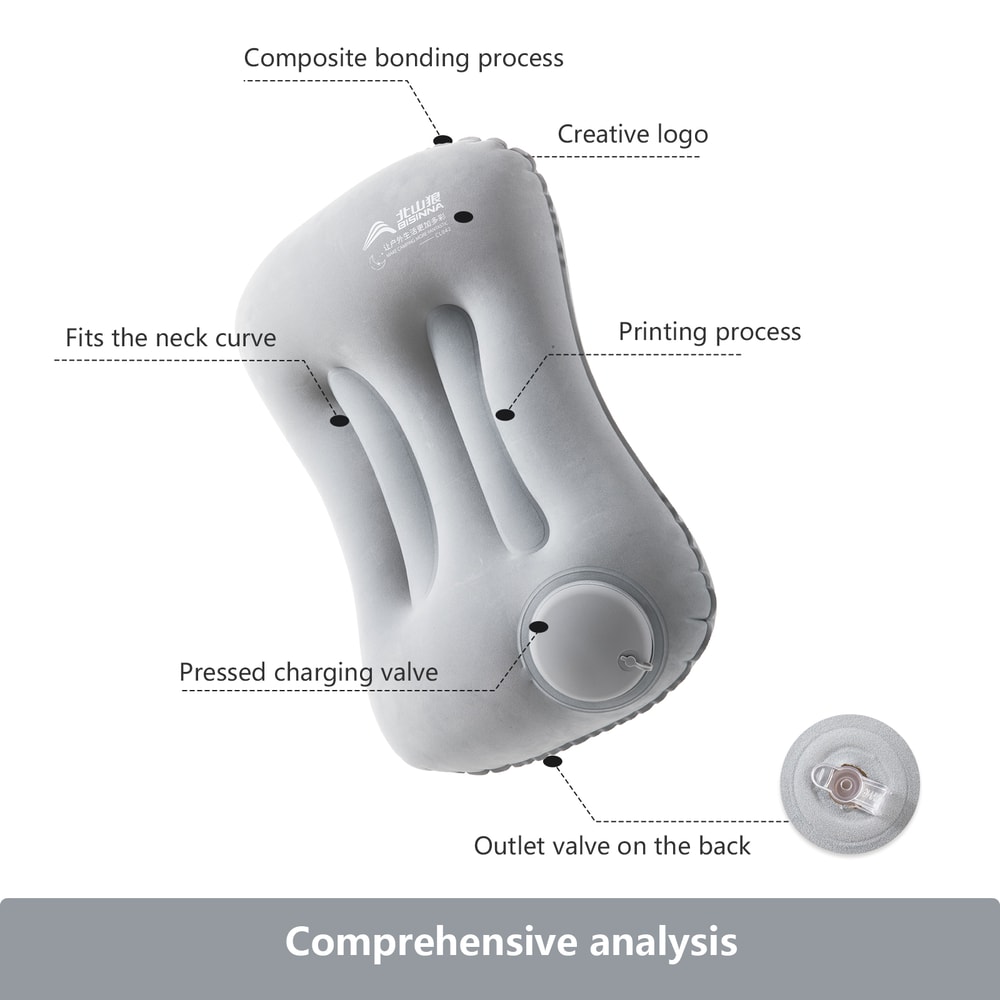 Ultralight Inflatable Camping Pillow for Travel Hiking and Neck Support