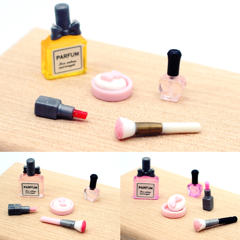 Mini Dollhouse Makeup Set Kit Realistic Cosmetic Accessories for Dolls