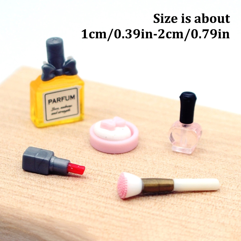 Mini Dollhouse Makeup Set Kit Realistic Cosmetic Accessories for Dolls