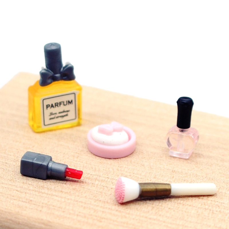 Mini Dollhouse Makeup Set Kit Realistic Cosmetic Accessories for Dolls