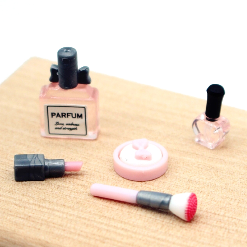 Mini Dollhouse Makeup Set Kit Realistic Cosmetic Accessories for Dolls