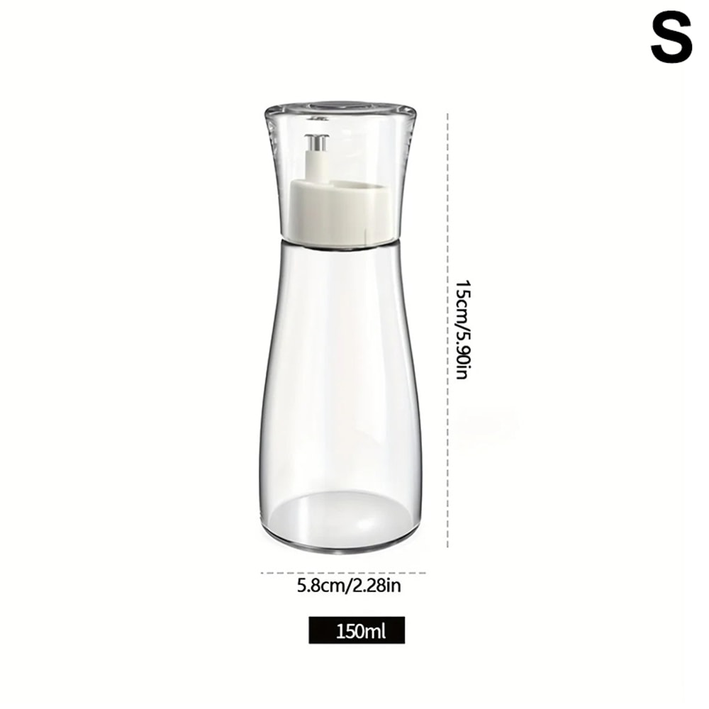 Clear Glass Mouthwash Dispenser Bottle With Lid For Bathroom Countertop Refillable Use 6
