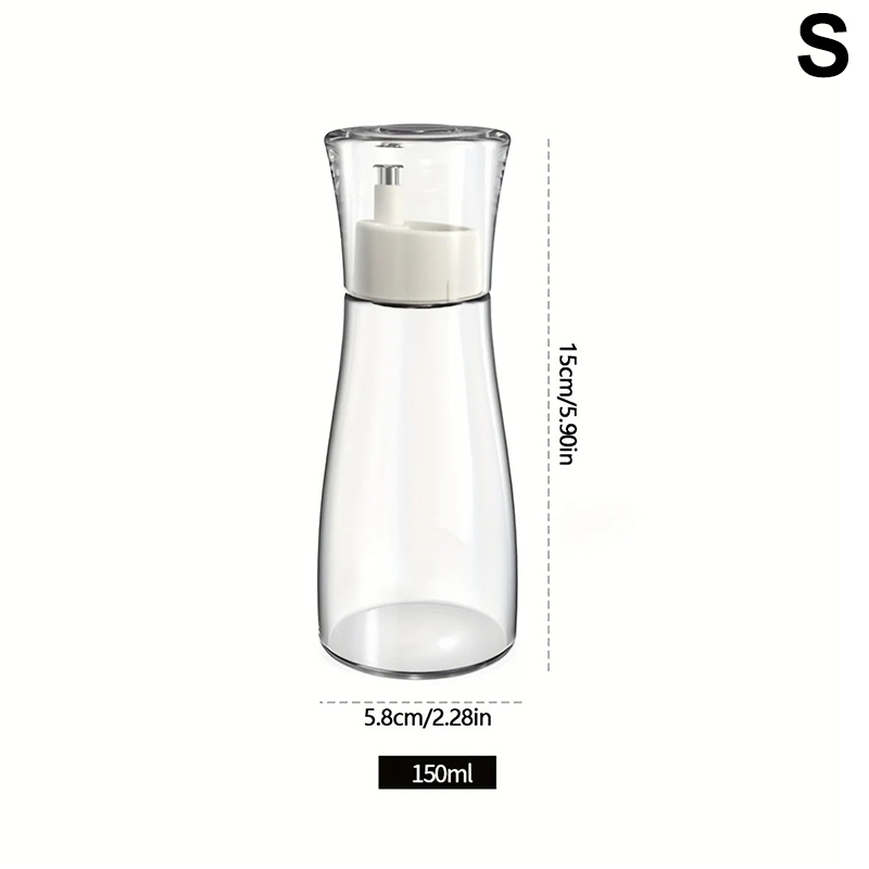 Clear Glass Mouthwash Dispenser Bottle With Lid For Bathroom Countertop Refillable Use 6
