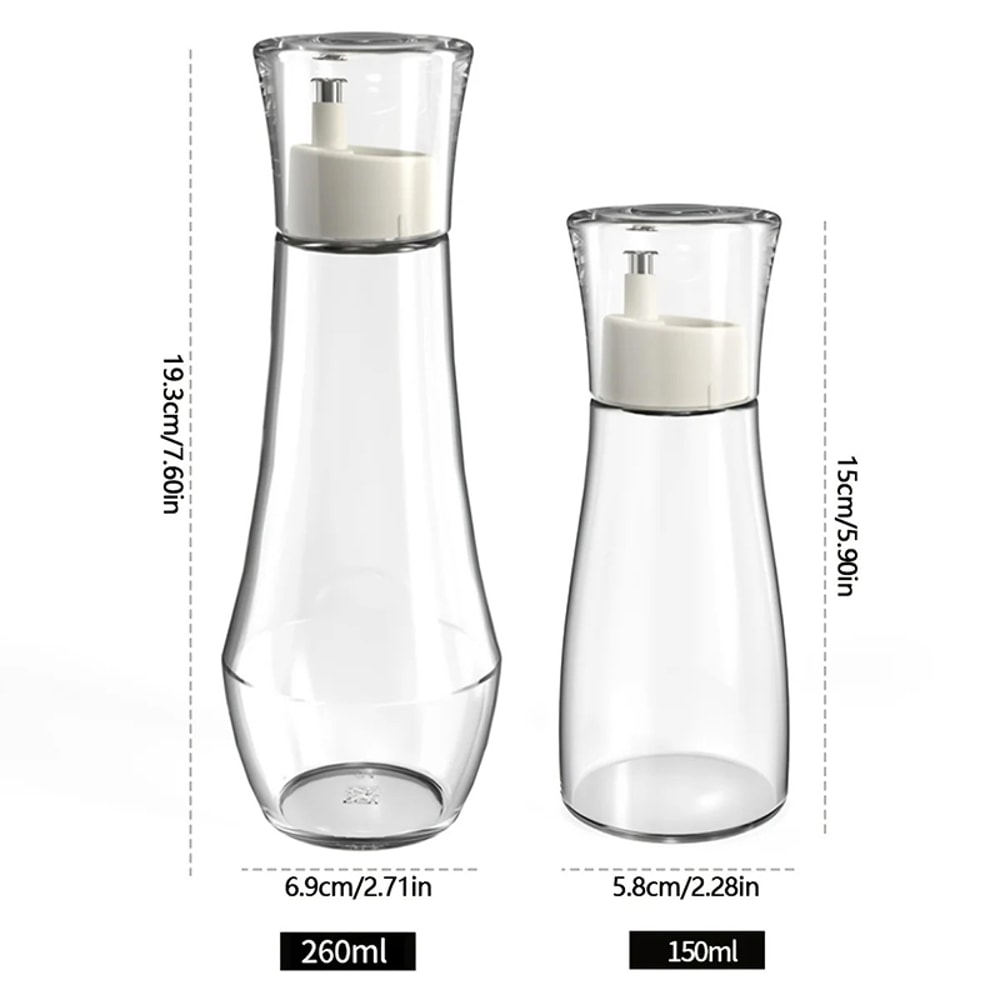 Clear Glass Mouthwash Dispenser Bottle With Lid For Bathroom Countertop Refillable Use 5