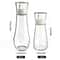 Clear Glass Mouthwash Dispenser Bottle With Lid For Bathroom Countertop Refillable Use 5