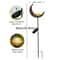 Solar Garden Lights Moon Fairy Crackle Glass Stake Warm LED Outdoor Decor
