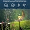 Solar Garden Lights Moon Fairy Crackle Glass Stake Warm LED Outdoor Decor