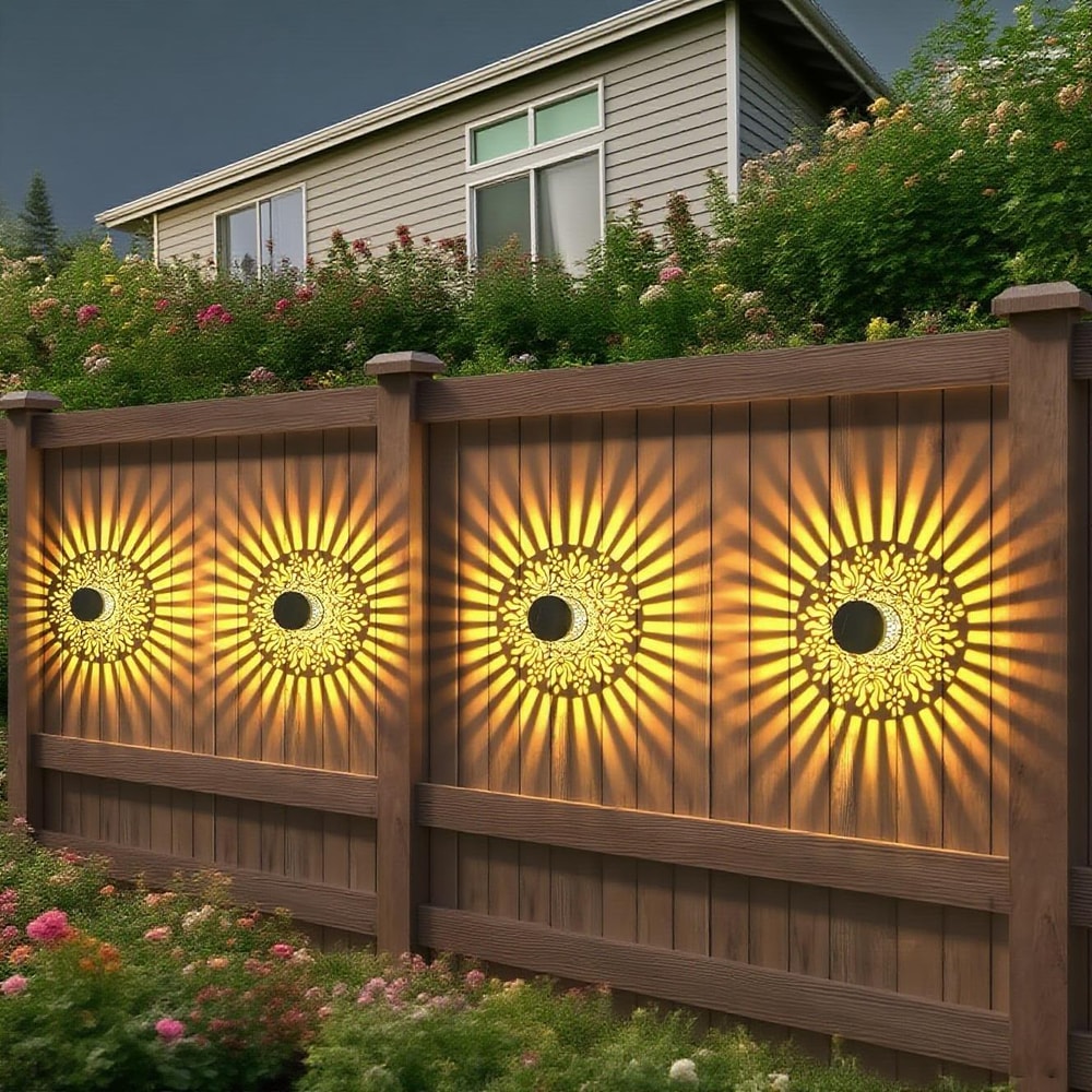 Solar Peony Garden Wall Light Outdoor Decorative Flower Lamp For Yard And Patio 4