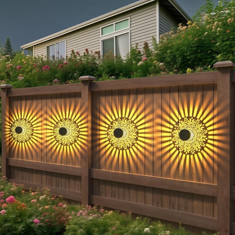 Solar Peony Garden Wall Light Outdoor Decorative Flower Lamp For Yard And Patio 4