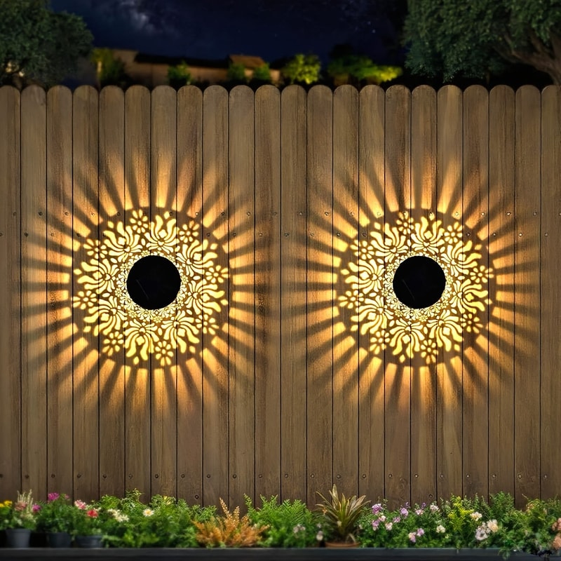 Solar Peony Garden Wall Light Outdoor Decorative Flower Lamp For Yard And Patio 7