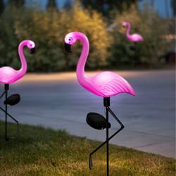 solar flamingo garden lights waterproof outdoor decorative yard lights set