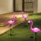 Solar Flamingo Garden Lights Waterproof Outdoor Decorative Yard Lights Set 4