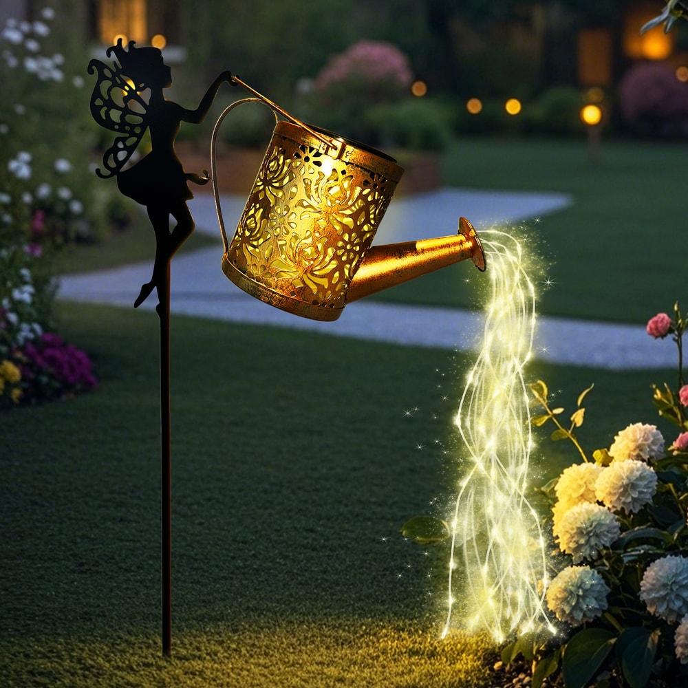 Solar Watering Can Lights Outdoor Garden Fairy Lights Decor