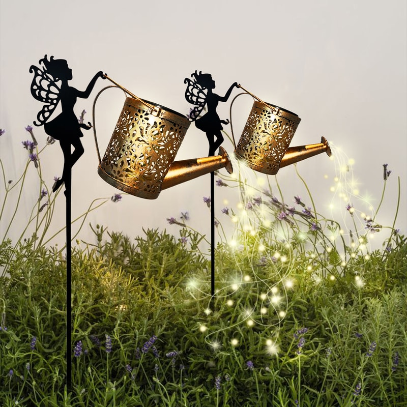 Solar Watering Can Lights Outdoor Garden Fairy Lights Decor