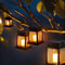 Solar Candle Garden Lantern Light Warm Glow Outdoor Decor