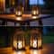 Solar Flickering Flame Lantern Waterproof Outdoor Hanging Light for Garden Patio Decor