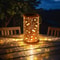 Solar Dragonfly Garden Lantern Light Outdoor Metal Decorative Table Lamp