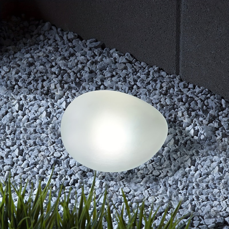 Solar Pebble Garden Lights for Outdoor Pathway Lighting Warm White Solar Landscape Lights