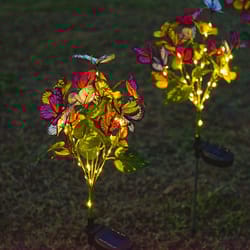 solar butterfly garden light outdoor pathway decorative lawn lamp