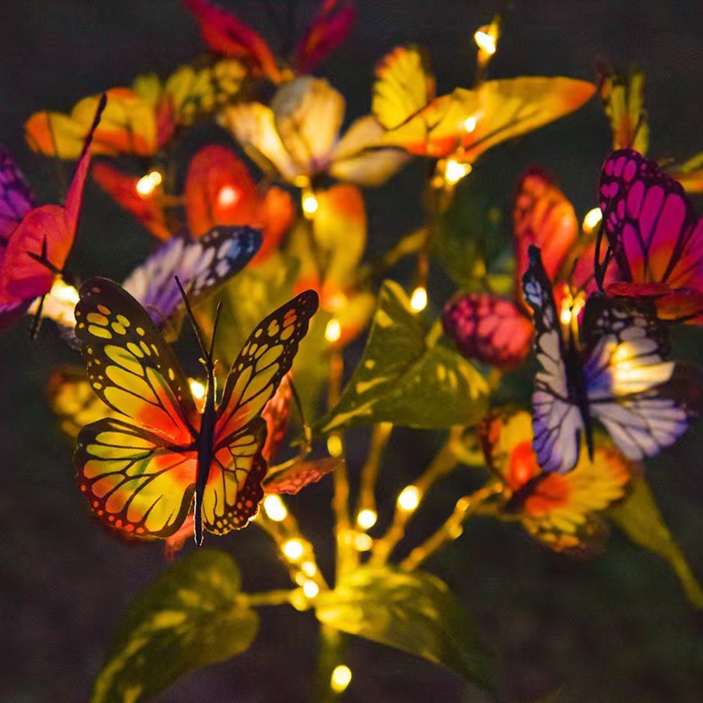 Solar Butterfly Garden Light Outdoor Pathway Decorative Lawn Lamp