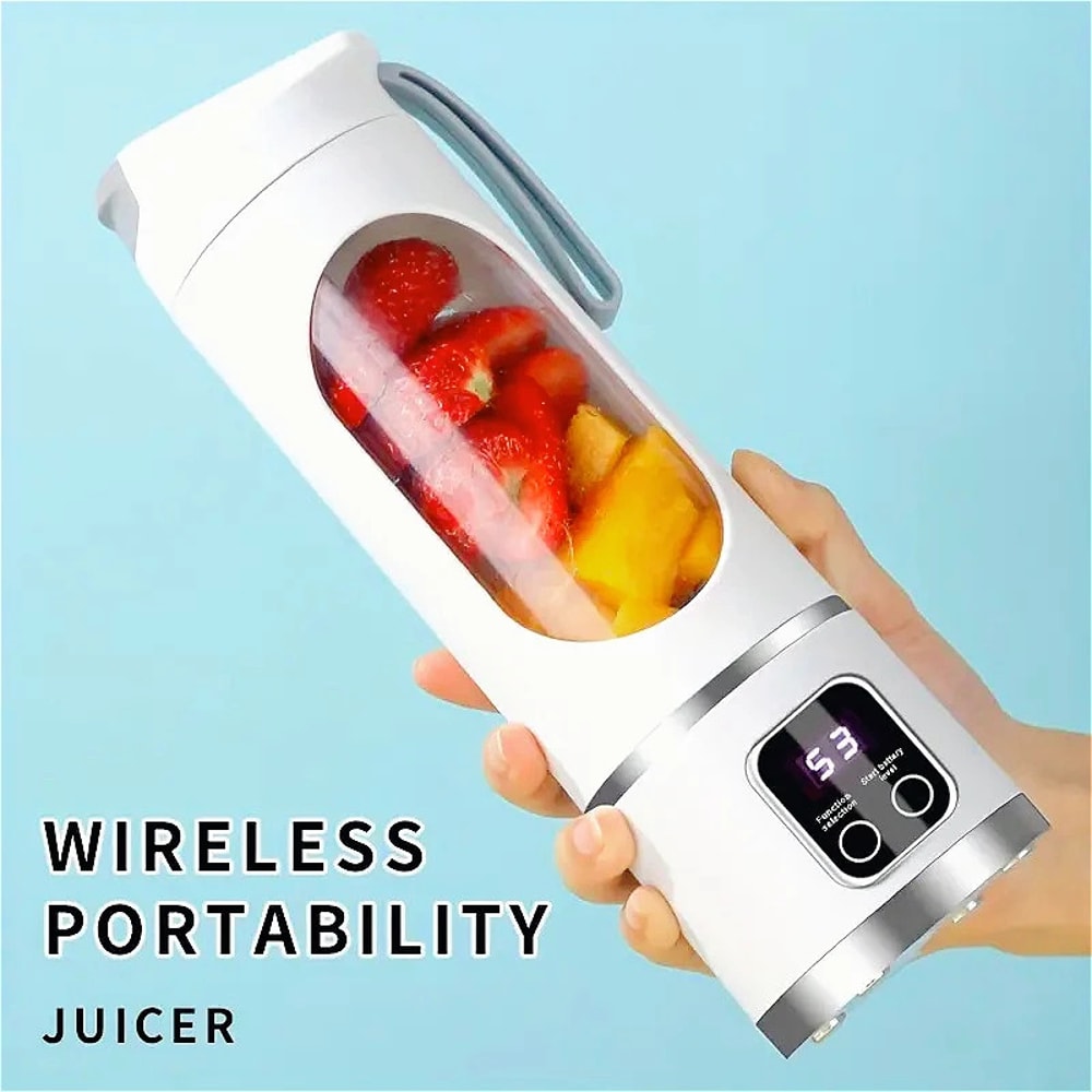 Portable Blender USB Rechargeable Juicer Cup with Blades