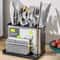Stainless Steel Cutlery Holder Kitchen Organizer Dish Drying Rack