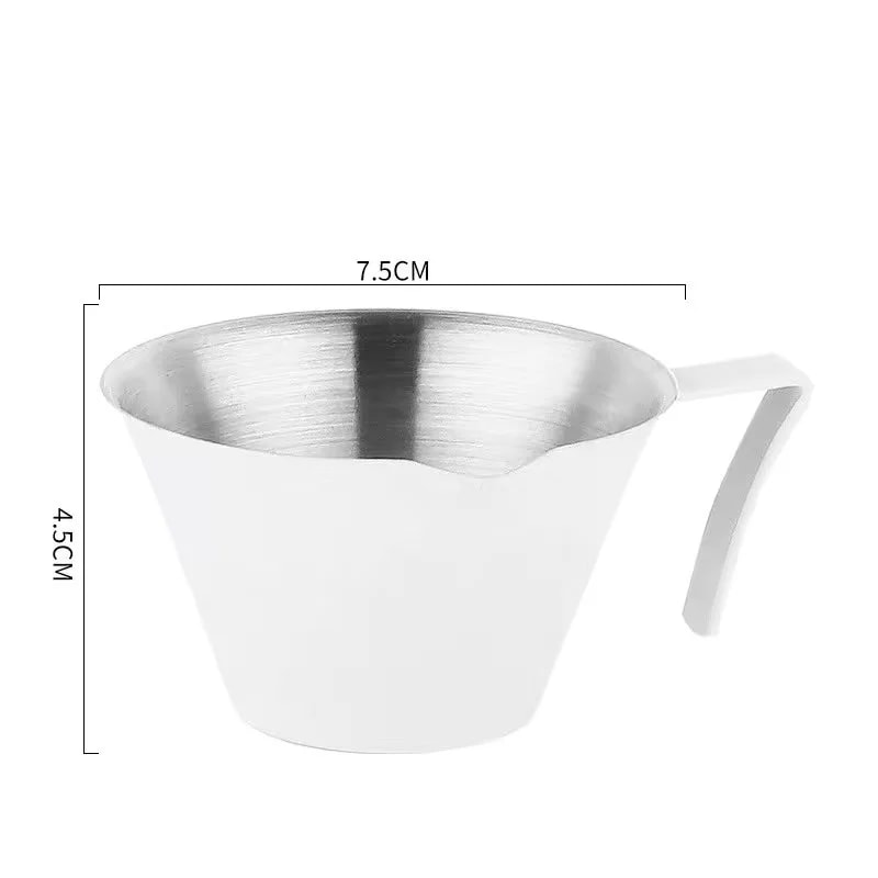 Stainless Steel Espresso Shot Glass with Scale Precision Coffee Measuring Cup
