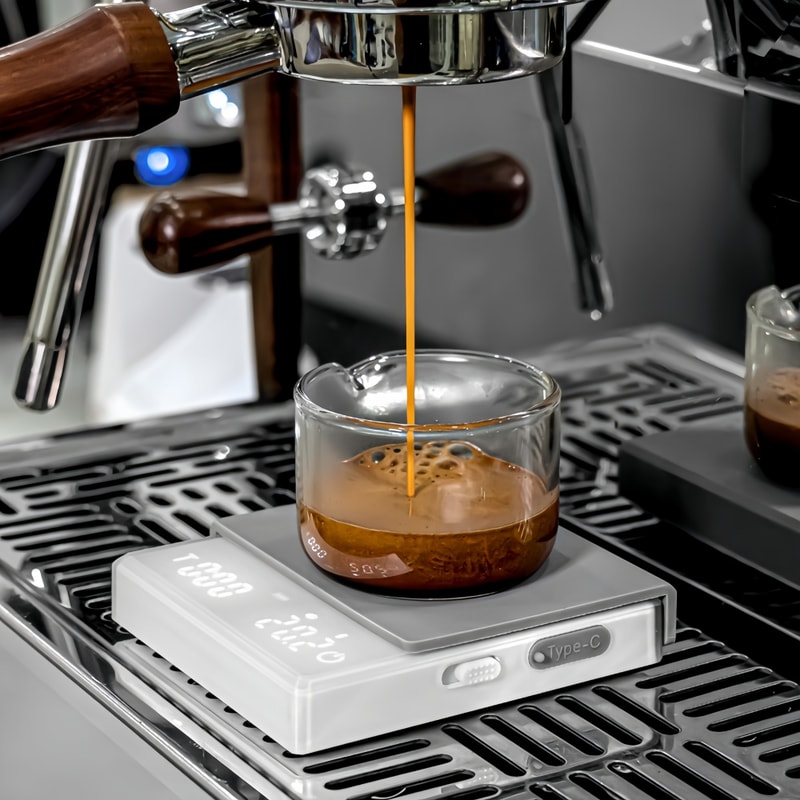 Precision USB Rechargeable Coffee Scale with Timer for Pour Over Espresso Brewing