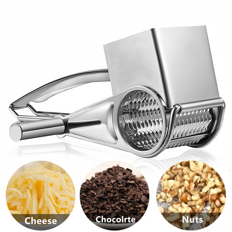 Rotary Cheese Grater Manual Vegetable Slicer with Hand Crank Food Shredder