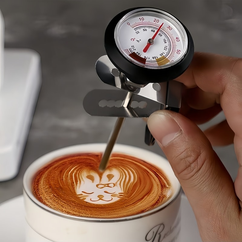 Precision Clip On Coffee Thermometer for Milk Frothing and Brewing Control