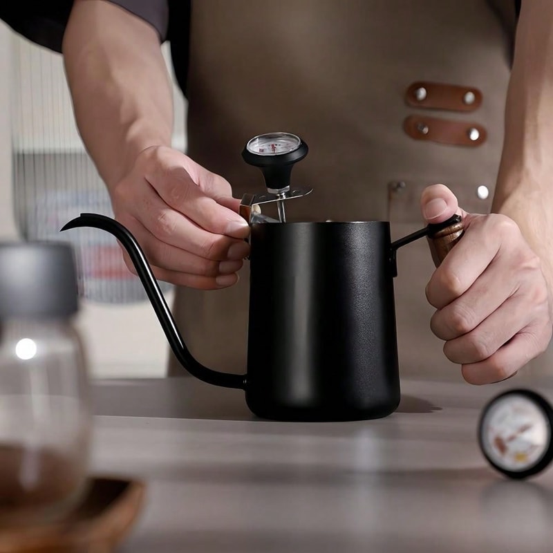 Precision Clip On Coffee Thermometer for Milk Frothing and Brewing Control