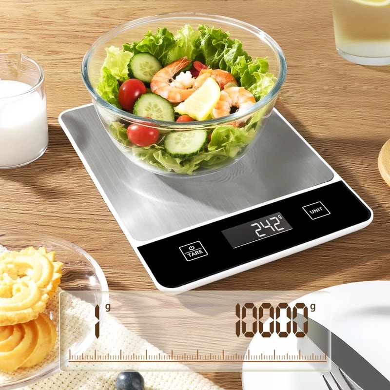 Digital Kitchen Scale Precision Food Scale with LED Display and Waterproof Surface