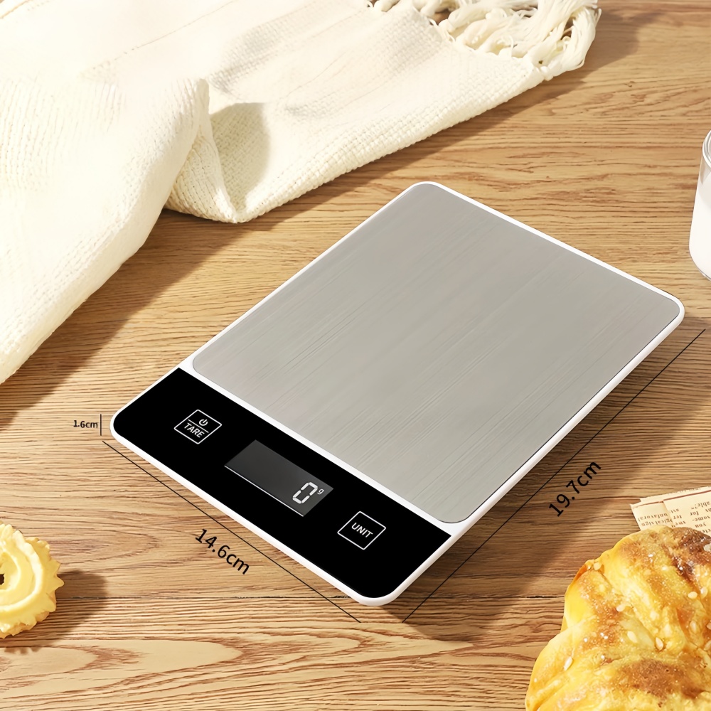 Digital Kitchen Scale Precision Food Scale with LED Display and Waterproof Surface