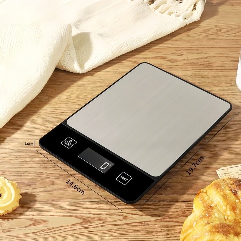 Digital Kitchen Scale Precision Food Scale with LED Display and Waterproof Surface