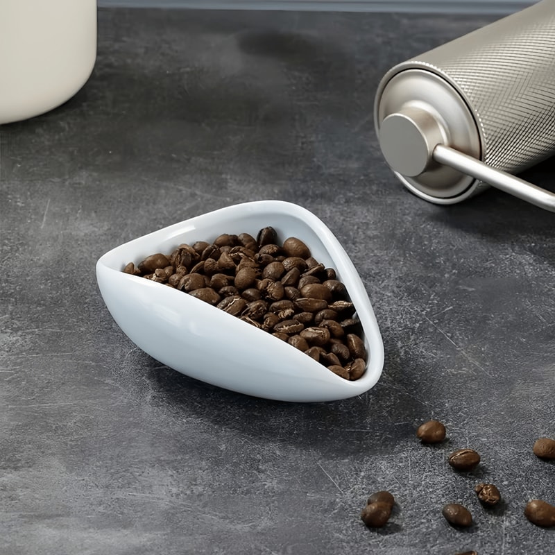 Ceramic Coffee Bean Dosing Tray Elegant Coffee Dosing Dish for Precise Brewing