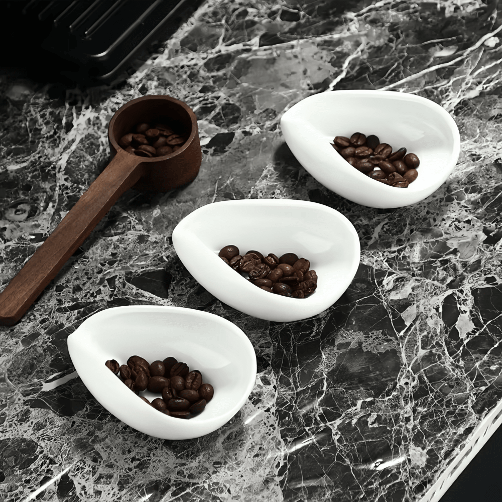 Ceramic Coffee Bean Dosing Tray Elegant Coffee Dosing Dish for Precise Brewing