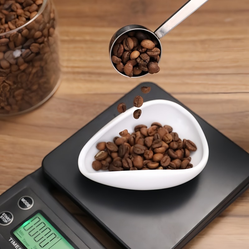 Ceramic Coffee Bean Dosing Tray Elegant Coffee Dosing Dish for Precise Brewing